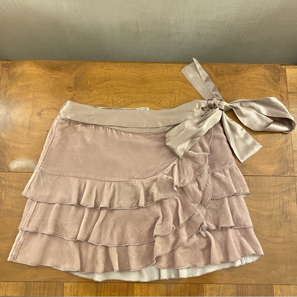 COPY - Vintage Y2K Juicy Couture Dusty Rose Velvet Wrap Skirt